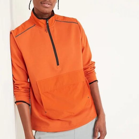 Old Navy Other - Old Navy Dynamic Fleece Hybrid Half-Zip Mock-Neck Sweatshirt for Men New